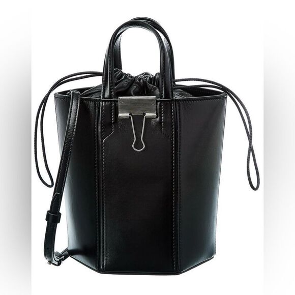 Off-White Vintage Allen Leather Bucket Bag Black - Picture 1 of 16